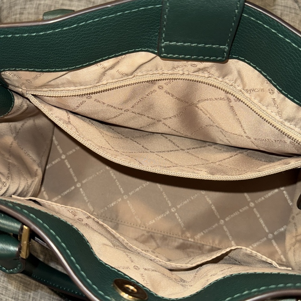 Michael Kors Bag Brown Forest Green Jet Set Signature Hamilton Tote Bag - Picture 11 of 17